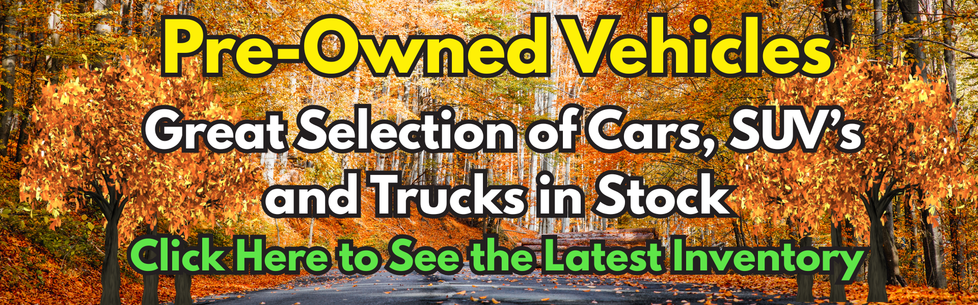 Pre owned banner Sept. 2026